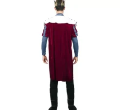 Costume da re medievale con stampa deluxe per uomo