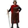 Costume da Re Medievale Rosso per uomo