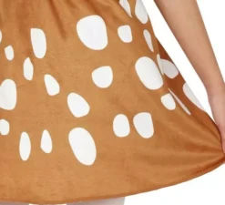 Costume da renna bianco e marrone in abito per bambina