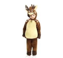 Costume da renna marrone con campanello per neonati e bambini