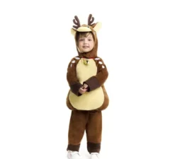 Costume da renna marrone con campanello per neonati e bambini