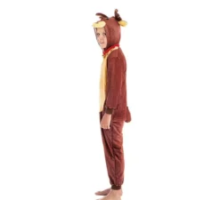 Costume da renna marrone con cappuccio per bambino