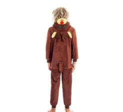 Costume da renna marrone con cappuccio per bambino