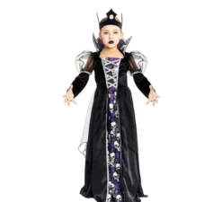 Costume Dark Skull Queen con corona per ragazze e adolescenti