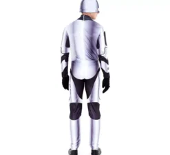 Costume da robot assassino d'argento da uomo
