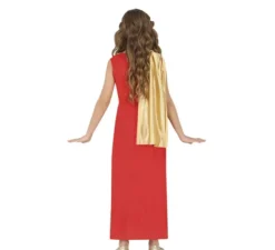 Costume da Romana rosso e oro per bambina