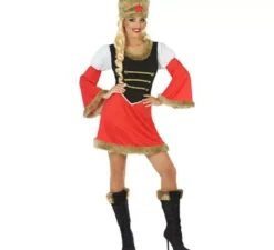 Costume da russa rosso per donna