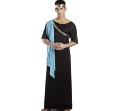 Costume da sacerdote greco nero per un uomo
