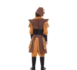 Costume da samurai leggendario giapponese marrone per bambino