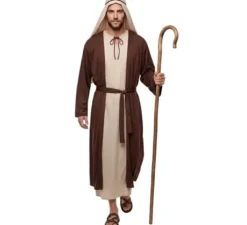 Costume da San Giuseppe marrone per uomo