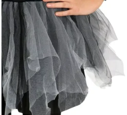 Costume da scheletro con cappuccio grigio per ragazza