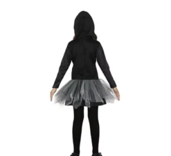 Costume da scheletro con cappuccio grigio per ragazza