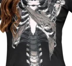 Costume da scheletro con cappuccio grigio per ragazza