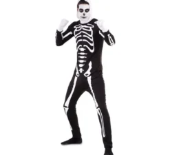 Costume da scheletro con cappuccio per uomo