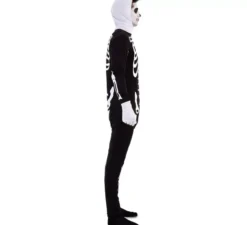 Costume da scheletro con cappuccio per uomo