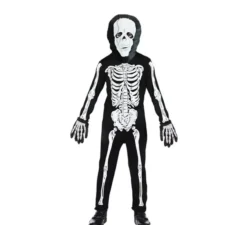 Costume da scheletro con maschera per bambini