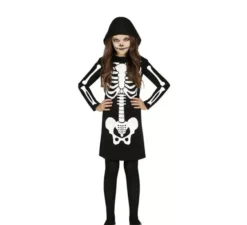 Costume da scheletro cupo in abito per ragazza