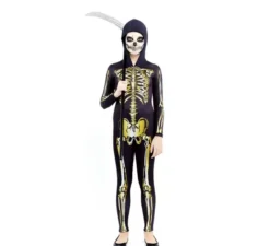 Costume da Scheletro d'Oro per bambina e adolescente