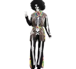 Costume da scheletro Hippie per adulti