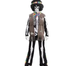 Costume da scheletro Hippie per adulti