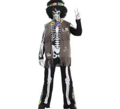 Costume da scheletro Hippie per adulti