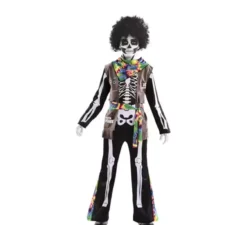 Costume da scheletro Hippie per bambini