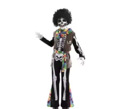 Costume da scheletro Hippie per bambini