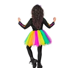 Costume da scheletro multicolore per bambine