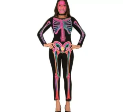 Costume da scheletro neon per donna
