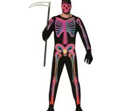 Costume da scheletro neon per uomo
