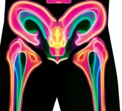 Costume da scheletro neon per uomo