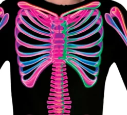Costume da scheletro neon per uomo