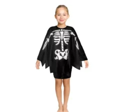 Costume da scheletro o poncho per bambini di 65 cm