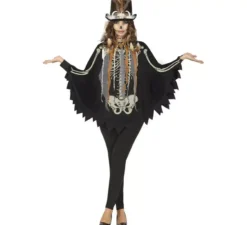 Costume da scheletro o poncho per donna