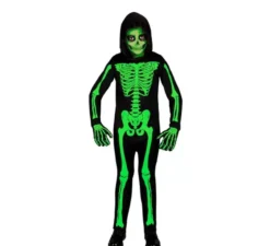 Costume da scheletro verde per bambini