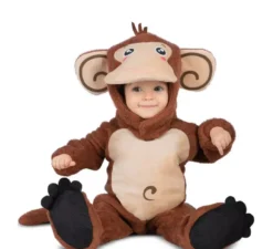 Costume da scimmia con cappello e coda per neonato e bambino