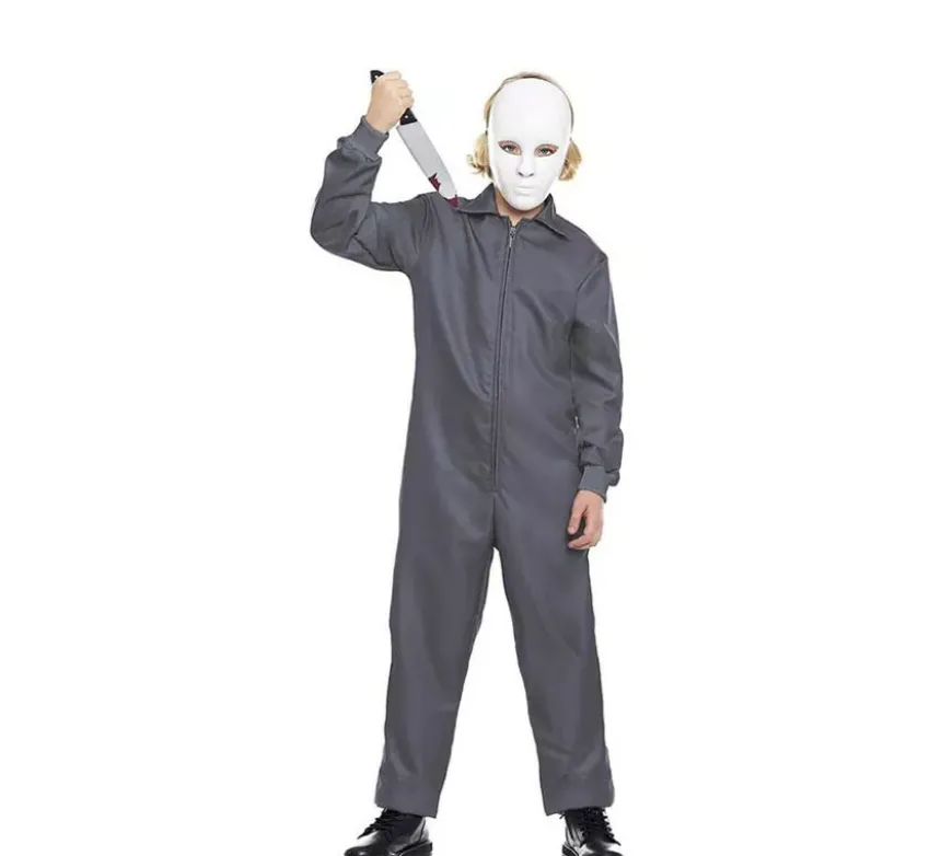 Costume da scimmia da lavoro grigia per bambino