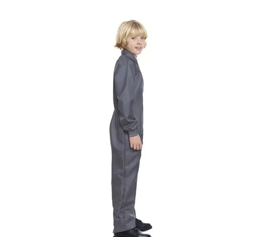 Costume da scimmia da lavoro grigia per bambino