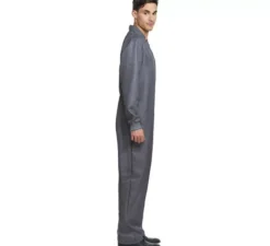 Costume da scimmia da lavoro grigia per uomo