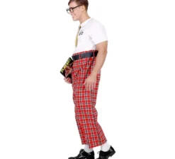 Costume da scolaro matricola nerd da uomo con occhiali