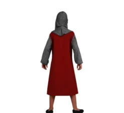 Costume da scudiero medievale bordeaux per bambino