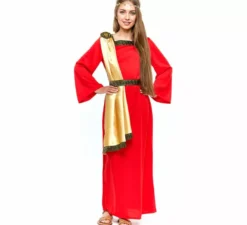 Costume da senatore romano rosso per donna