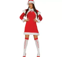 Costume da signora Natale in velluto per donna