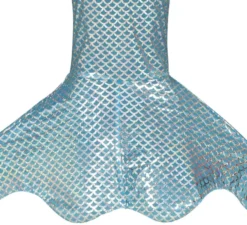 Costume da sirena coda lunga blu per bambina