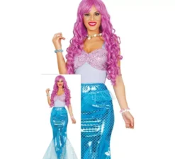 Costume da sirena glamour per una donna