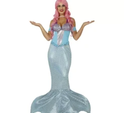 Costume da sirenetta azzurro per donna
