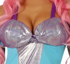 Costume da sirenetta azzurro per donna
