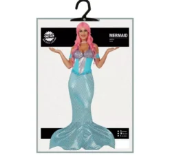 Costume da sirenetta azzurro per donna
