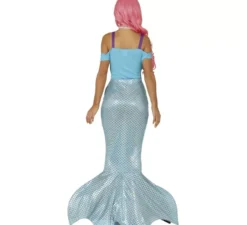 Costume da sirenetta azzurro per donna