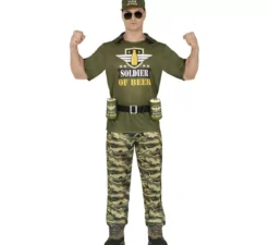 Costume da soldato della birra per uomo